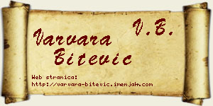 Varvara Bitević vizit kartica